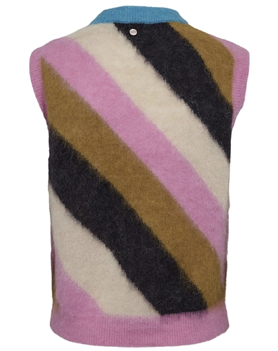 Nümph - NUSuri Multi Stripe Vest - Obsidian